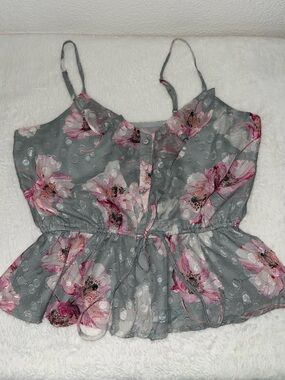 Express Sleeveless Peplum Tank Cami - size M - EUC